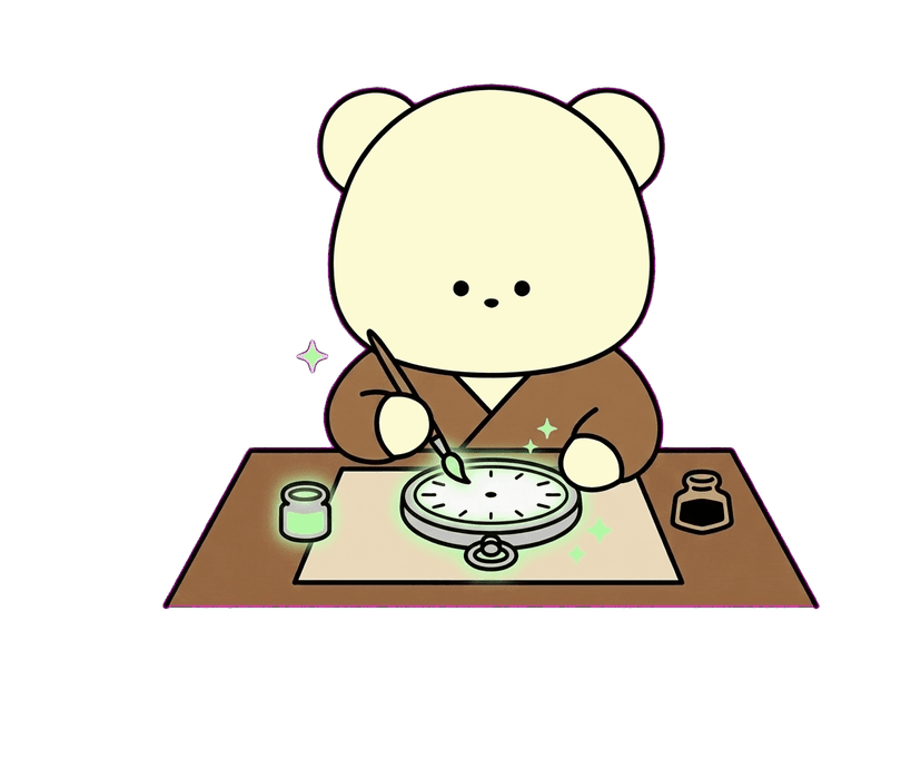 夜光文字盤塗装工